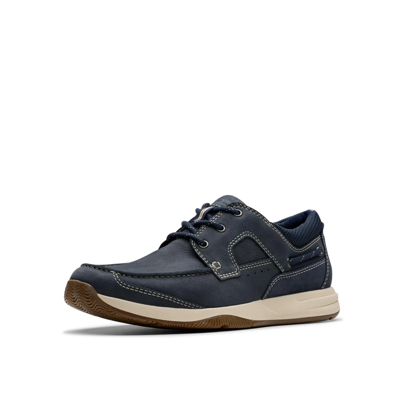 Clarks Mens Sailview Lace -, Navy Nubuck, 7 UK