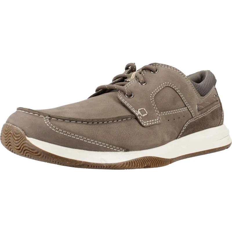 Clarks Sailview Lace Mens Taupe Nubuck, 9.5