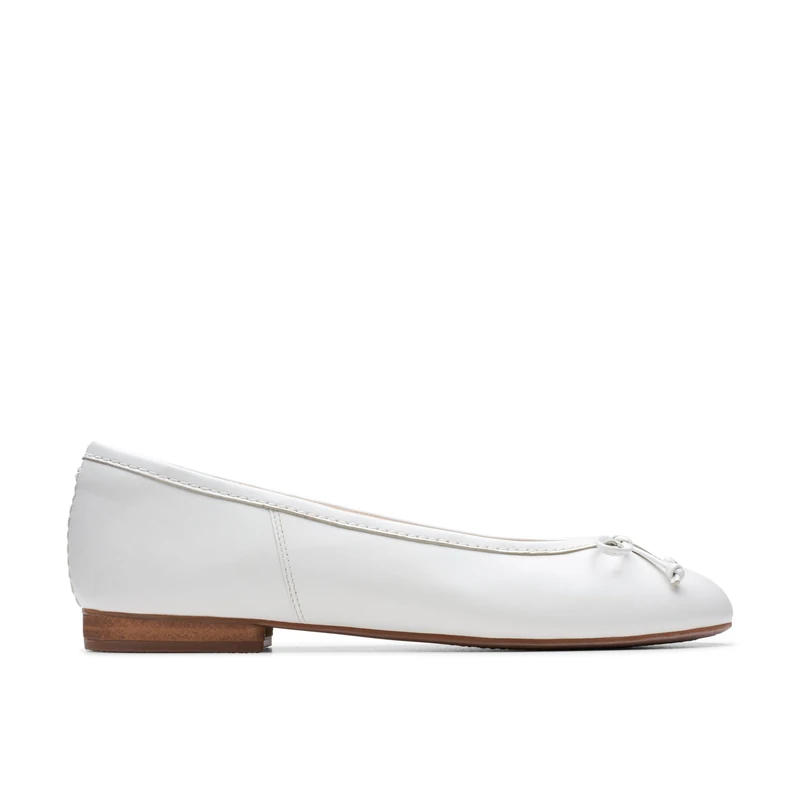 Clarks Fawna Lily - Women's Leather Ballet Flats with Bow