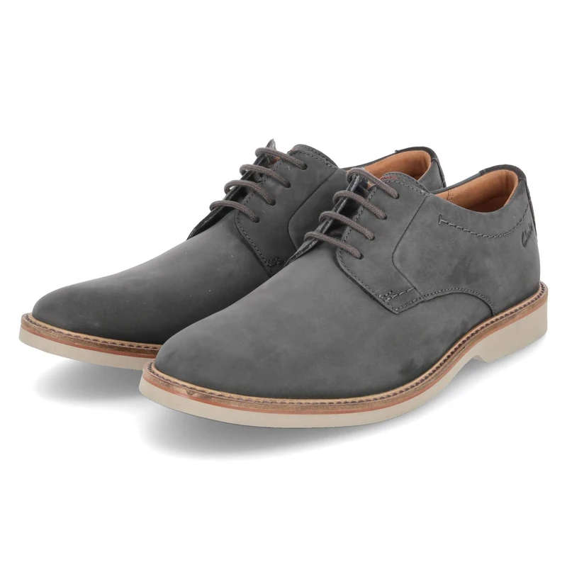 Clarks Mens Atticus Lt Lace -, Dark Grey Nubuck, 7 UK