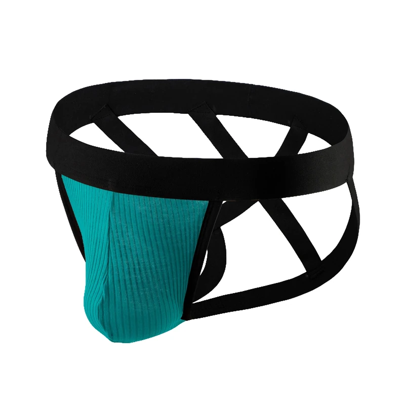 Drelaar Men's Low Rise Underpants Breathable Sexy Pouch Underwear Jockstraps Medium Green