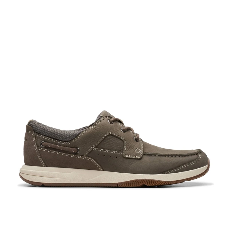 Clarks Sailview Lace Mens Taupe Nubuck, 12