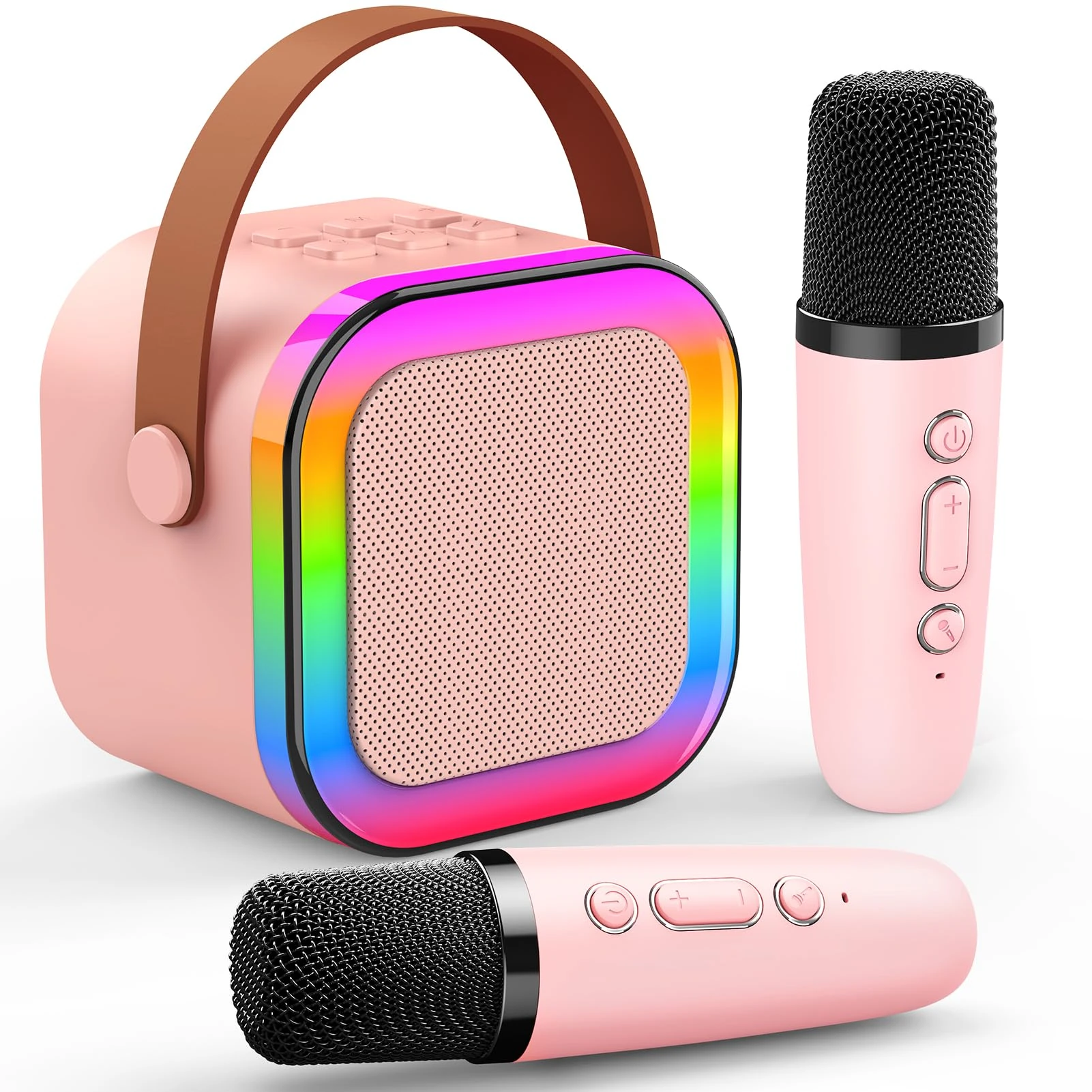 Dislocati Karaoke Machine 2 Microphones, Birthday Gifts for Girls Toys Age 3-15 Year Old Girls Gifts Kids Microphone Toys for 3-12 Year Old Girls Birthday Early Christmas Xmas Presents Teenage Gifts