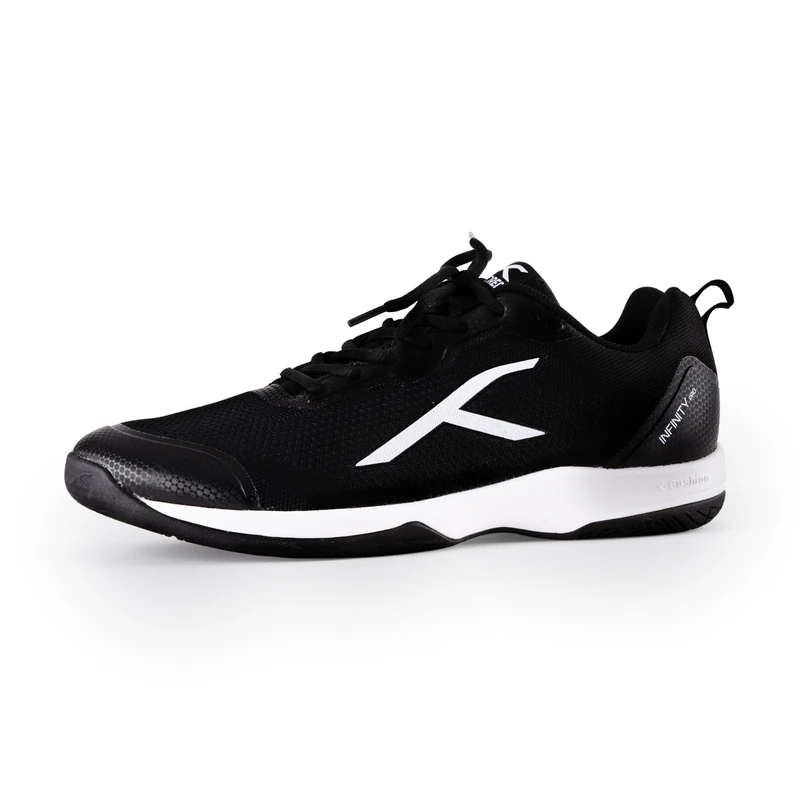 HUNDRED Men's Infinity Pro Badminton Shoes, Black/White, 10 UK
