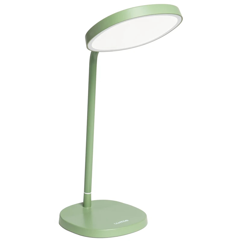 Lumie Task | Highly Adjustable Bright Light Therapy LED Desk lamp for Winter Blues, Crystal Clear Illumination, Maximum Visual Comfort, Improved Mood and Energy | Sage Green