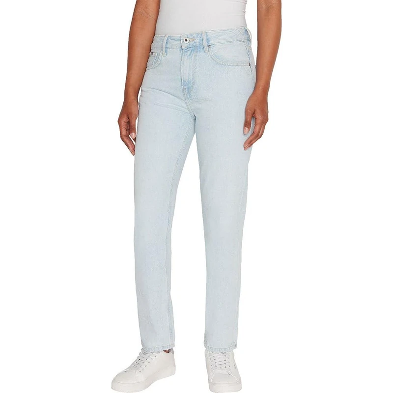 Pepe Jeans Women's Straight Jeans Hw, Blue (Denim-PF4), 34W / 30L
