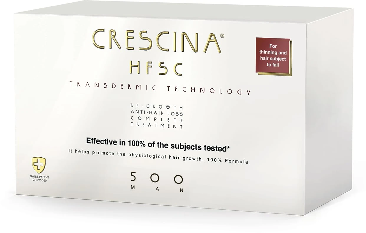 CRESCINA HFSC TRANSDERMIC technology ampoule complex for restoring hair growth and against hair loss for men, 500, N 10+10