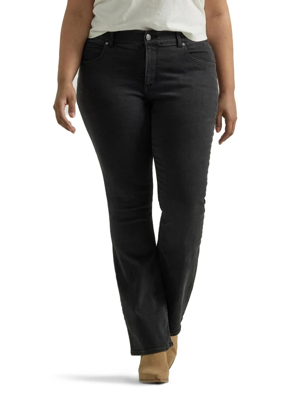 Lee Women's Plus Size Ultra Lux Comfort with Flex Motion Bootcut Jean, Midnight Bloom, 22 Plus