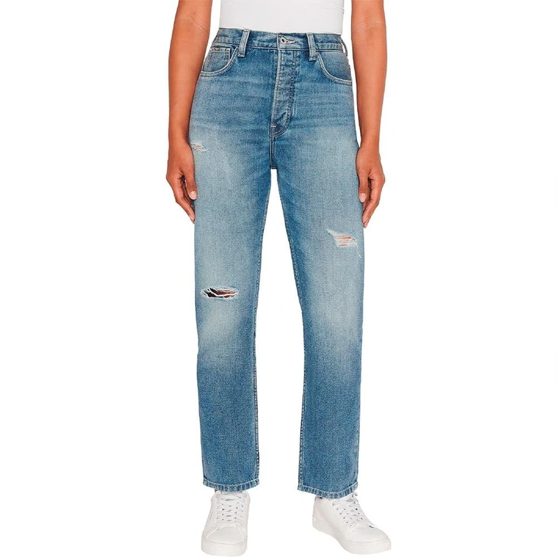 Pepe Jeans Women's Straight Jeans Uhw, Blue (Denim-RG5), 29W / 30L