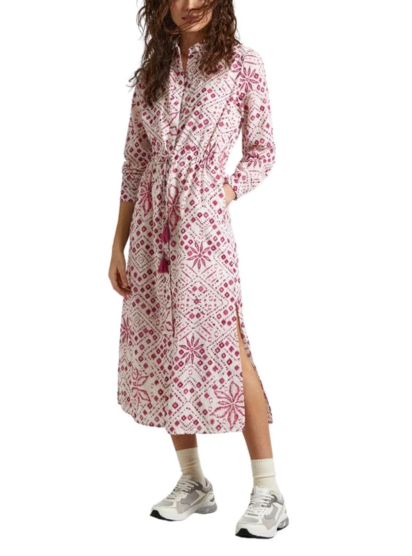 Pepe Jeans Women's Paz Dress, White (Mousse White), M