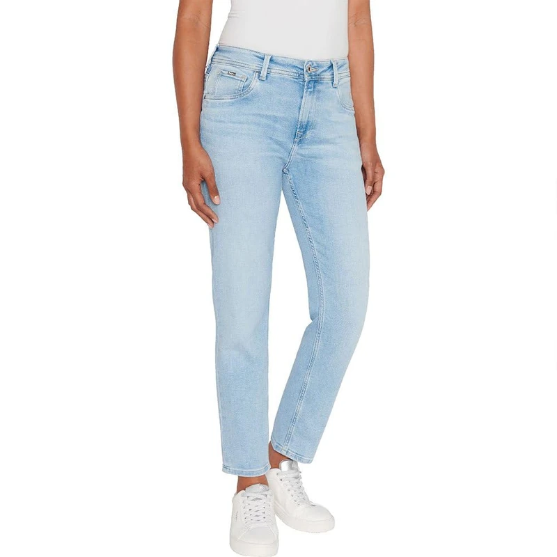 Pepe Jeans Women's Tapered Jeans Hw, Blue (Denim-PF3), 26W / 30L