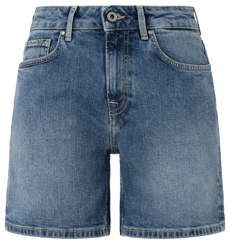 Pepe Jeans Women's Skinny Short Hw Shorts, Blue (Denim-HU5), 30W