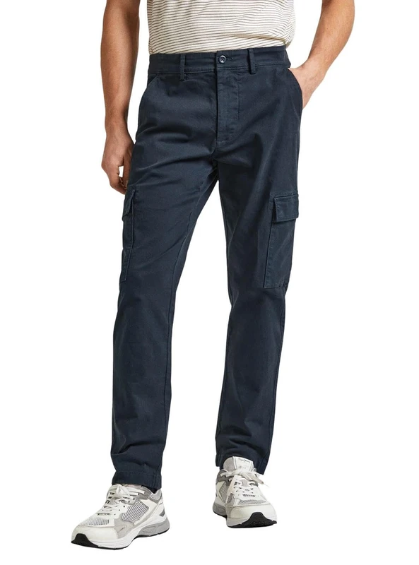 Pepe Jeans Men's Slim Cargo Trouser, Blue (Dulwich Blue), 33W