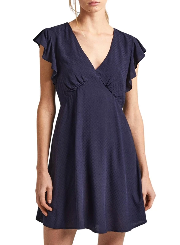 Pepe Jeans Women's Camila Dress, Blue (Dulwich Blue), L