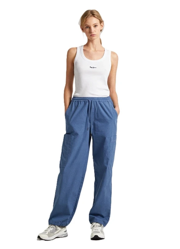 Pepe Jeans Women's Vivi Trouser, Blue (Sea Blue), XS