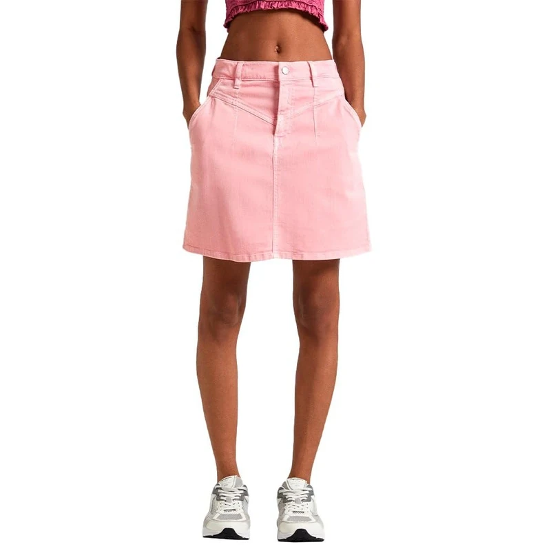 Pepe Jeans Women's Mini Skirt Hw Clr, Pink (Pink), XXS
