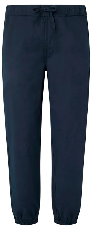 Pepe Jeans Men's Pull On Cuffed Smart Pants Trouser, Blue (Dulwich Blue), 36W