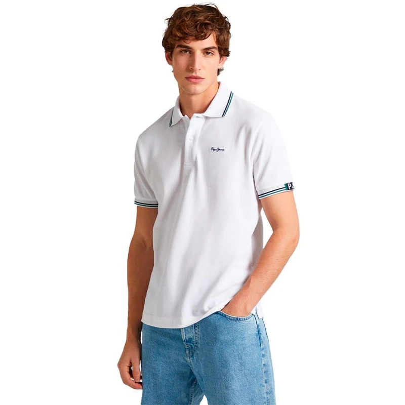 Pepe Jeans Men's Harley Polo, White (White), XXL - Image 1