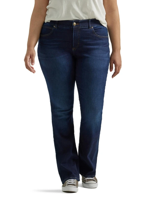 Lee Women's Plus-Size Flex Motion Regular Fit Bootcut Jean, Main Thrill, 22 Plus Long