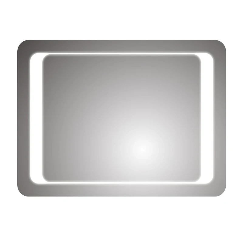 iBathUK Nova LED Bathroom Mirror Soft Rectangular Frameless Light Up Mirror with Motion Sensor and Demister Bright Modern Wall Mounted IP44 Design for Daily Grooming 650x900mm