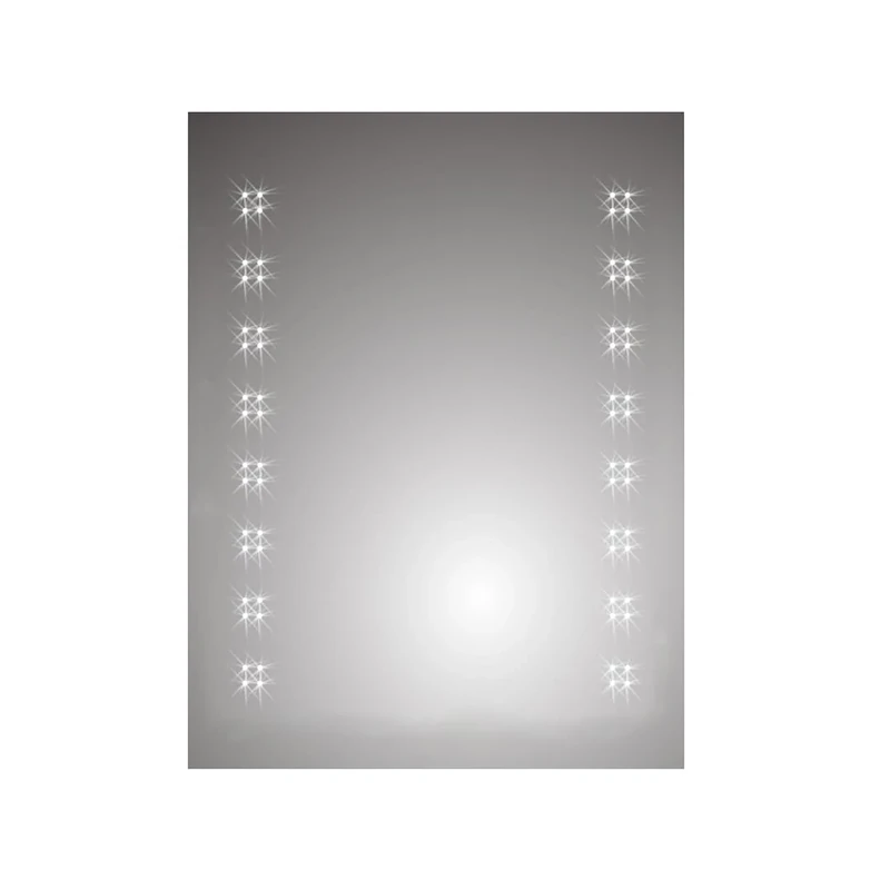 iBathUK Celeste LED Bathroom Mirror Rectangular Mirror with Motion Sensor and Demister Modern Frameless Bright Light Up Design IP44 Wall Mounted for Clear Daily Grooming 500x700mm