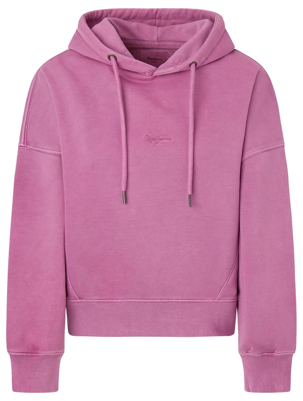 Pepe Jeans Women's Lynette Hoodie Hooded Sweatshirt, Pink (English Rose Pink), XS
