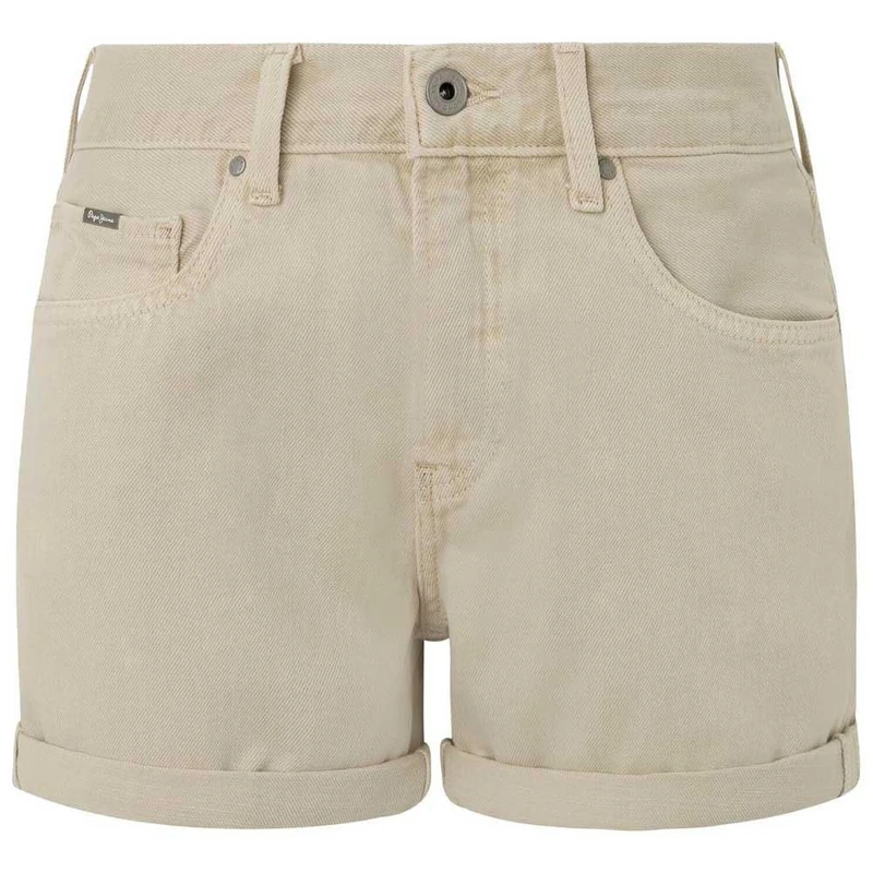 Pepe Jeans Women's Straight Short Hw Shorts, Brown (Malt Beige), 28W - Image 1