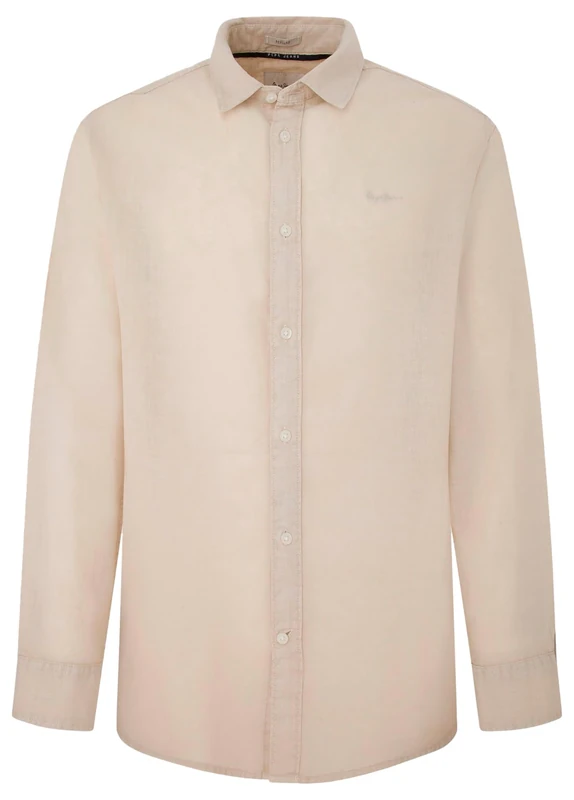 Pepe Jeans Men's Paytton Shirt, Beige (Base Beige), S