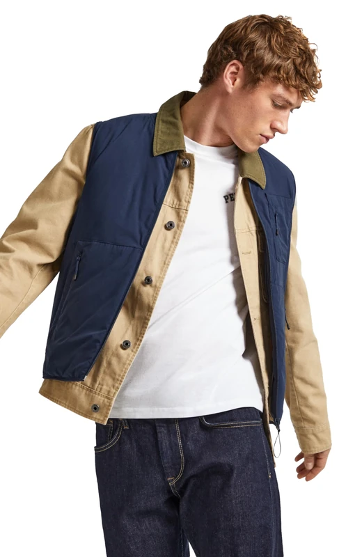Pepe Jeans Men's Voswell Jacket, Blue (Dulwich Blue), XL - Image 1