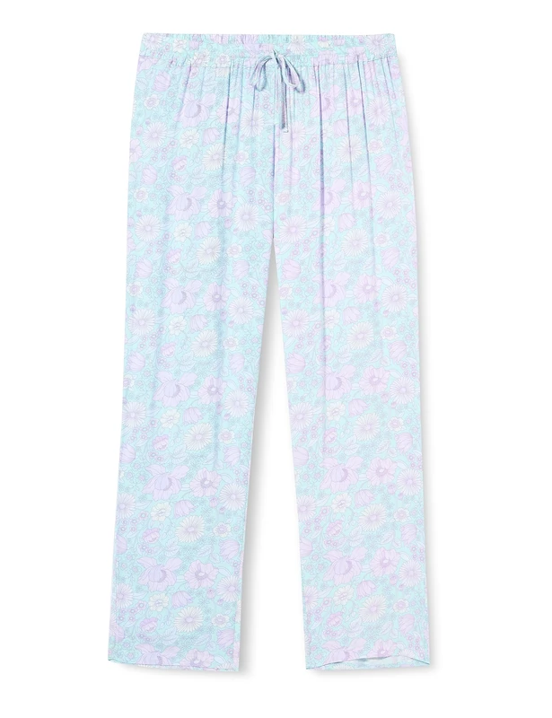 usha Women's Fabric Trousers, Turquoise Multi-Coloured, XL