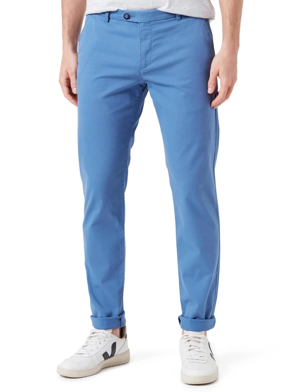bugatti Men's 4890-56323a Trouser, Blue-grey-340, 40W x 36L