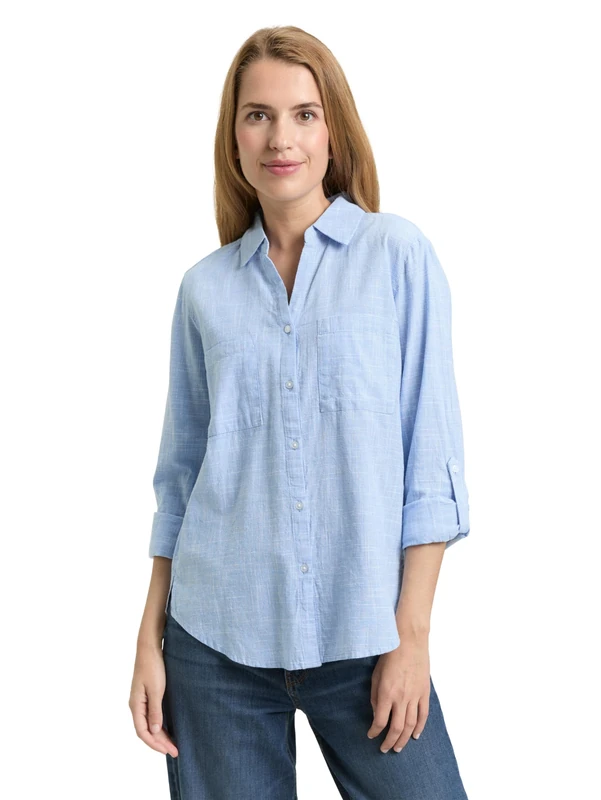 TOM TAILOR Women's Blouse, 22758 - Dreamy Blue, 26