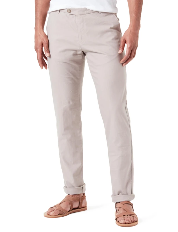 bugatti Men's 4890-56321a Trouser, Beige-40, 35W x 30L