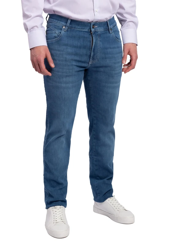 bugatti Men's 3228d-56648a Slacks, Blue-345, 34 W/34 L