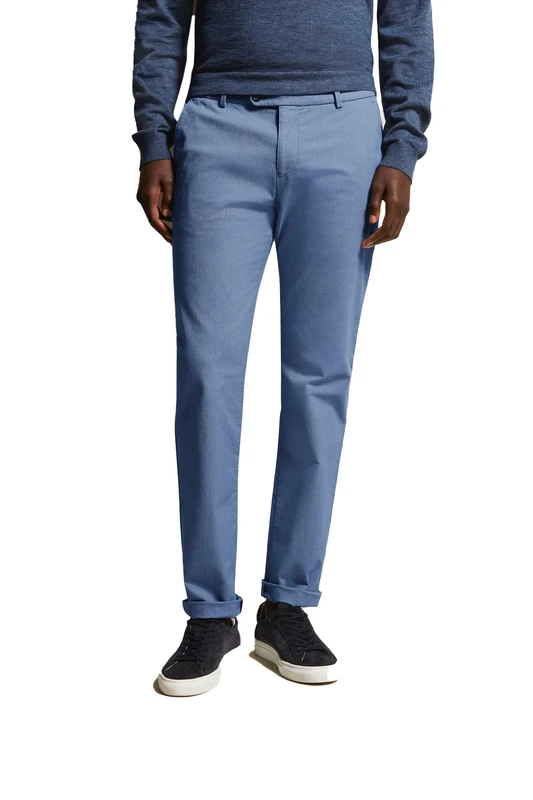 bugatti Men's Chinos, Blue-grey-340, 36W x 32L