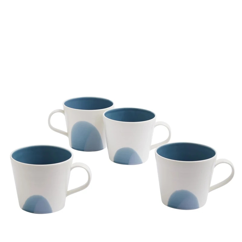 Royal Doulton 1069096 Signature Mug Set, Blue, 4 Pieces