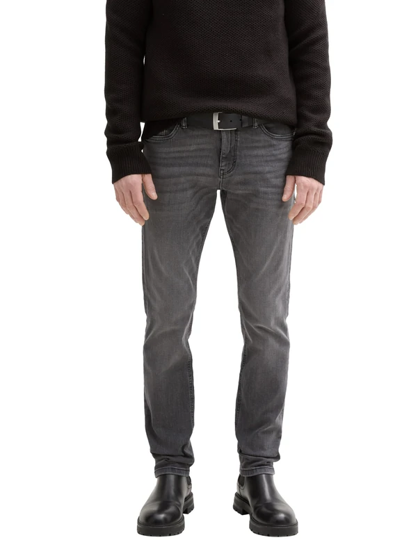TOM TAILOR Men's Marvin Straight Jeans with Stretch, 10233 - Stone Grey Denim, 36 W/32 L