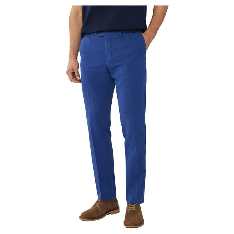 Hackett London Men's GMD Texture 5Pkt Trouser, Blue (Blue Print), 31W/34L