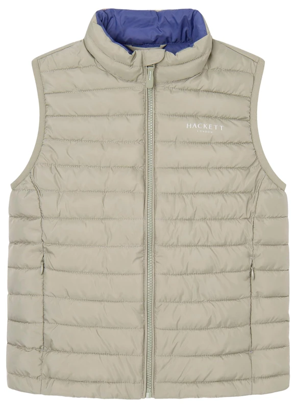 Hackett London Boy's Summer Gilet Jacket, Green (Seagrass Green), 5 Years