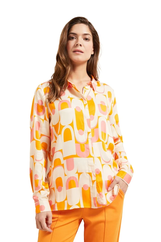 bugatti Women's W1084-62224 Blouse, Orange-660, 18