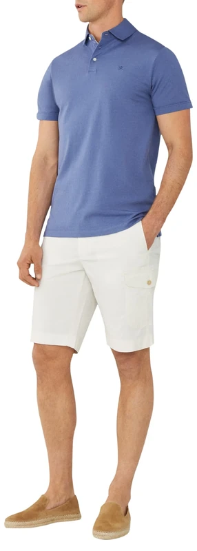 Hackett London Men's Birds Eye Shorts, White (Canvas White), 38 - Image 1