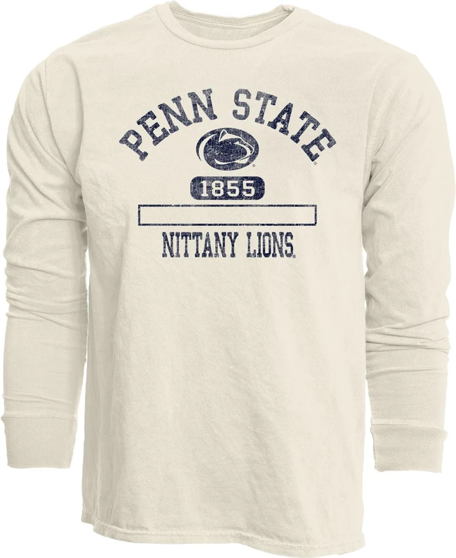 Blue 84 NCAA Officially Licensed Long Sleeve T-Shirt Ivory Dyed Ringspun