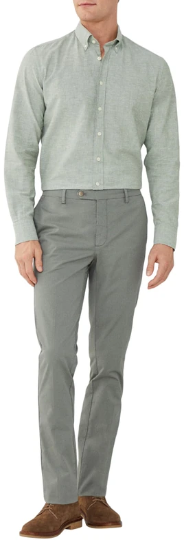 Hackett London Men's Linen Multi Stripe Trouser, Brown (Khaki), 30W/28L