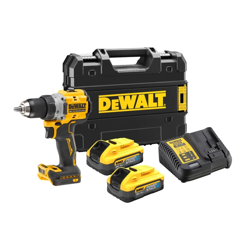 DeWalt DCD800H2T-QW 18V 90 Nm (2 x 5.0 Ah Powerstack) Screwdriver Drill in TSTAK Box