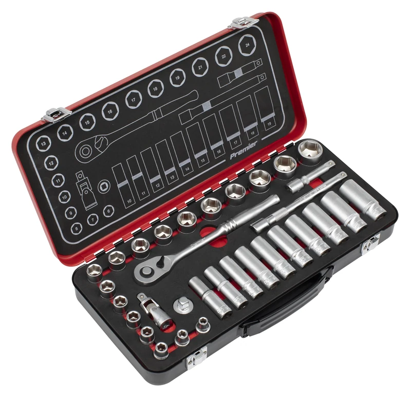 Sealey Premier Platinum 3/8" Sq Drive Socket Set - AK7922