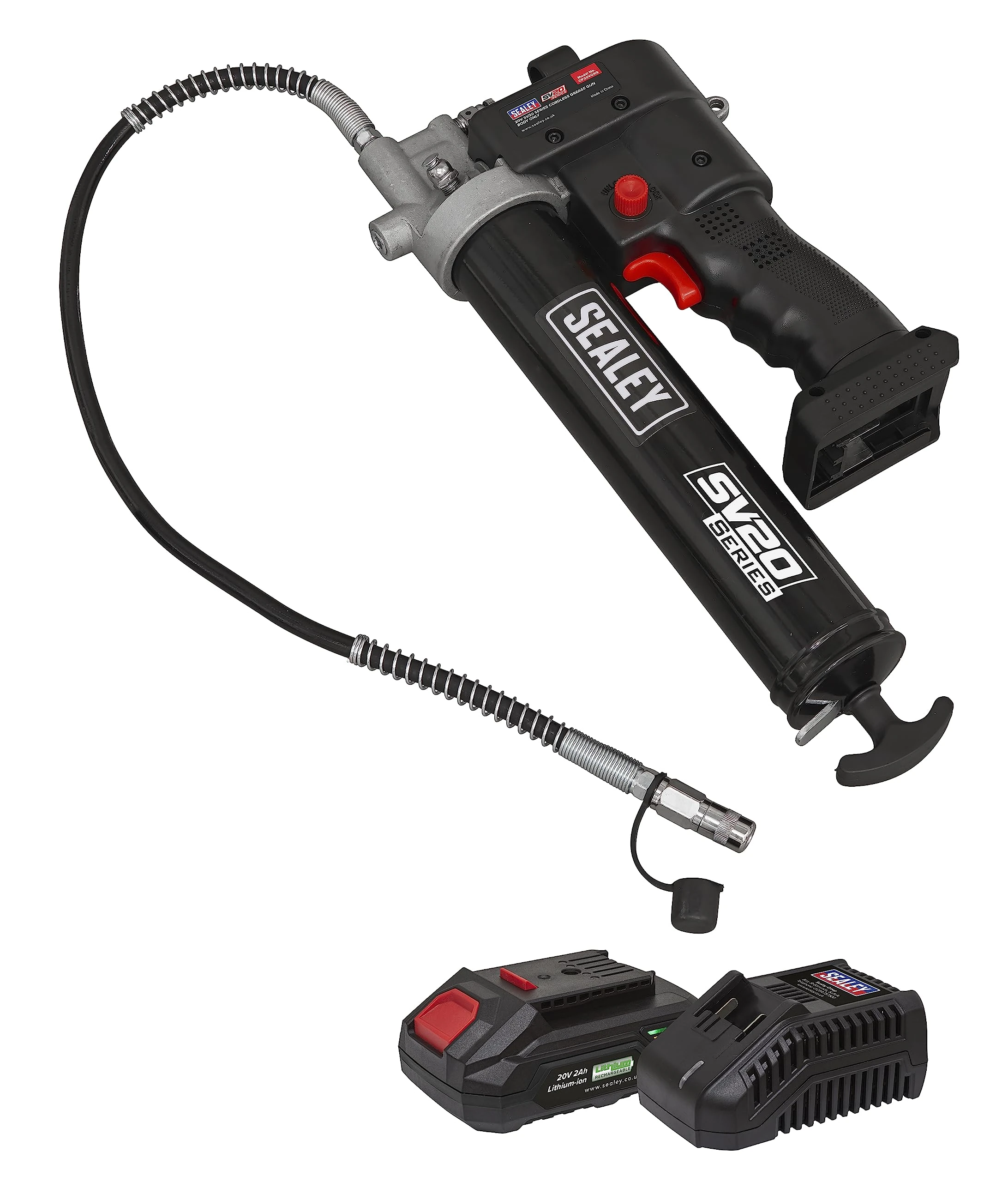 Sealey 20V 2Ah SV20 Series Grease Gun Kit - CP20VGRGKIT1