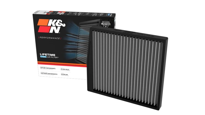 K&N Cabin Air filter compatible with Volvo S60/ S80/ C70/ V70/ XC70/ XC90 (VF2077), White