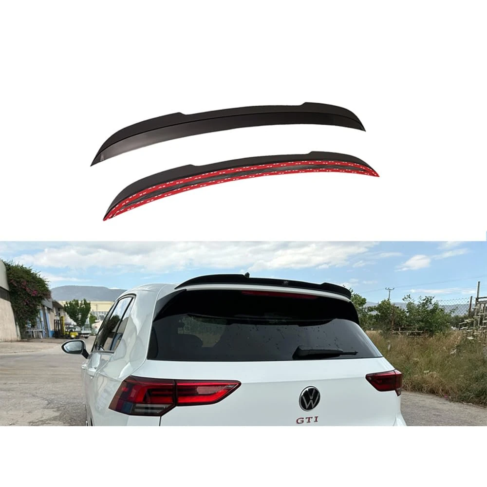 Motordrome Roof spoiler (Spoiler Cap) compatible with Volkswagen Golf VIII (CD1) GTI/GTD/GTE/R 2020-2024 (ABS Gloss black)