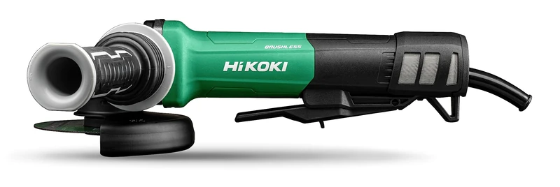 HIKOKI Angle Grinder G13BYEQ2, Sanding Discs Diameter: 125 mm (240 V, Power Consumption: 1320 W, Idle Speed: 10,000 RPM, Drive Spindle: M14, Brushless, Restart Protection) Accessories in Box