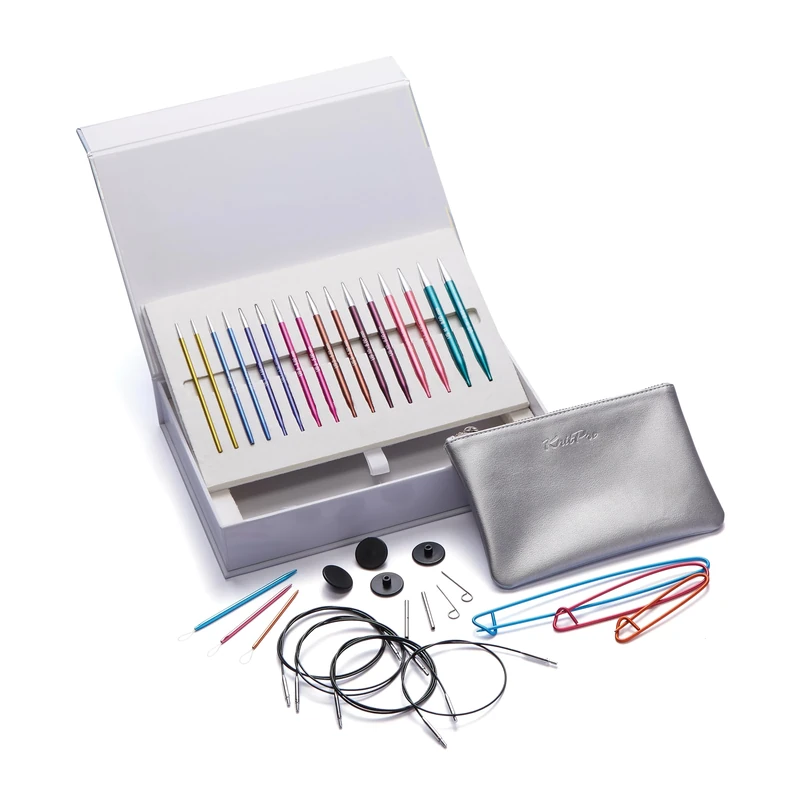 KnitPro Deluxe Gift Set - Zing Interchangeable Circular Needles (3.50-8.00mm) with Accessories